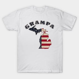 Americana Style Grampa Michigan | Art by Cherie T-Shirt